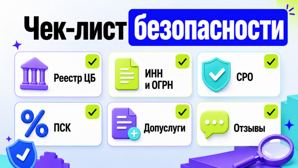 Чек-лист безопасной проверки МФО перед оформлением займа