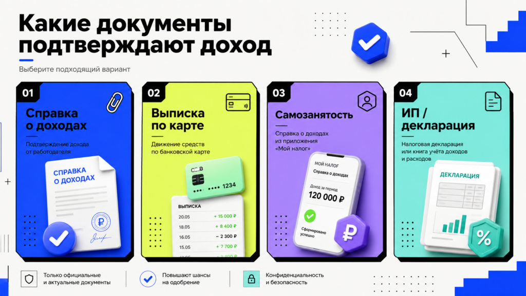 Какие документы подтверждают доход для банка и МФО