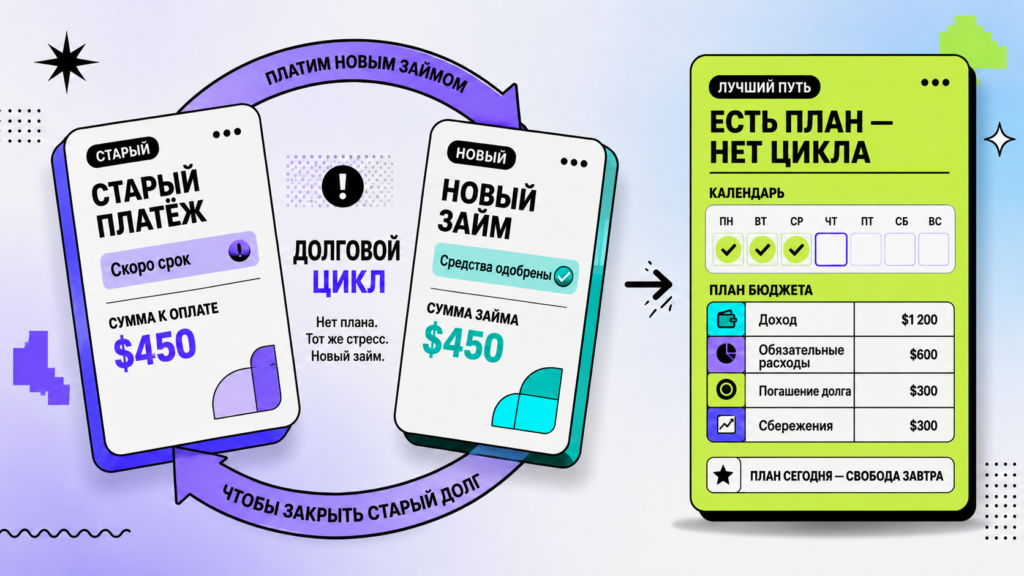 Риск брать новый займ для закрытия старого долга без плана