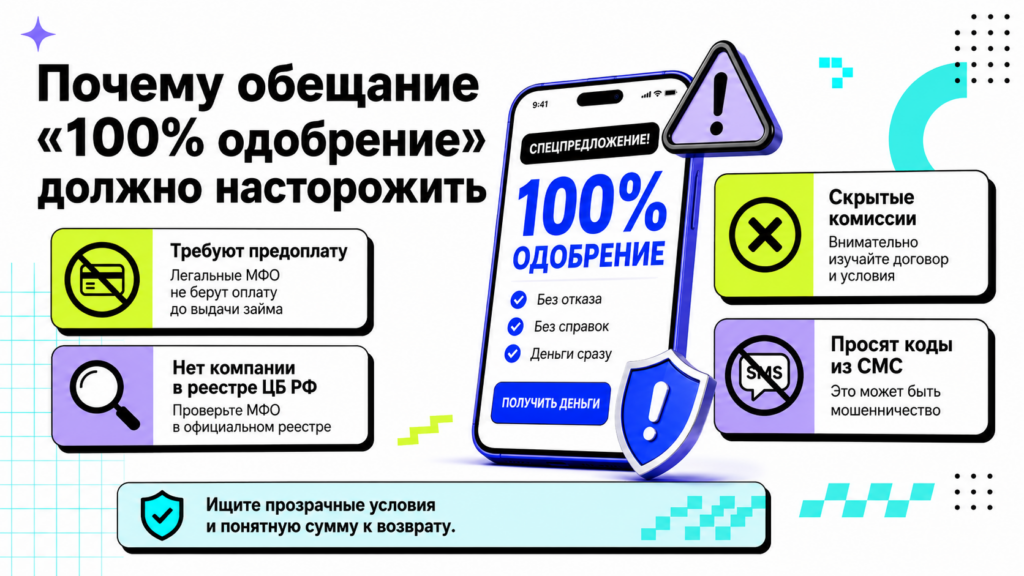 Почему обещание 100% одобрения должно насторожить