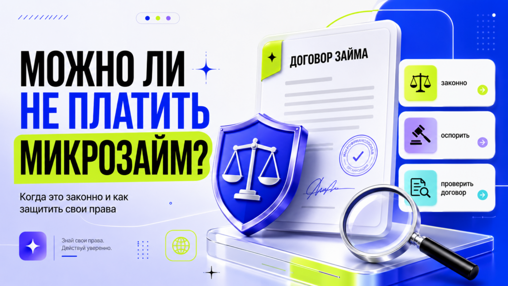 Взять и не заплатить. Возможно ли законно не платить микрозаймы?