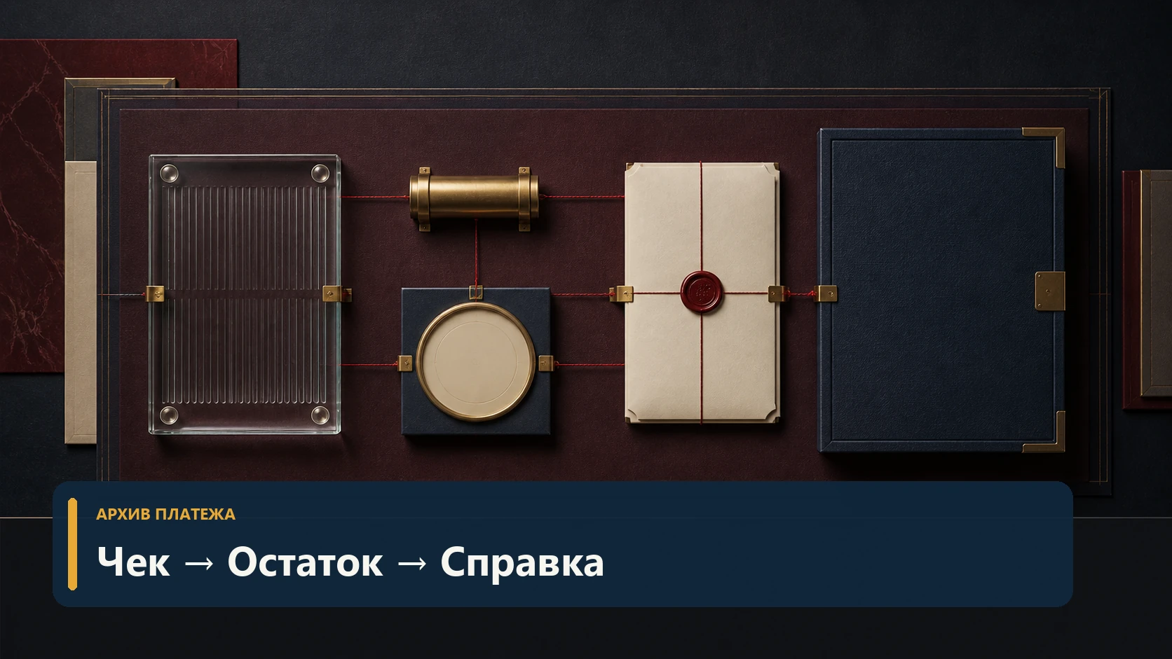 Архив платежа из чека идентификатора нового остатка и справки без людей