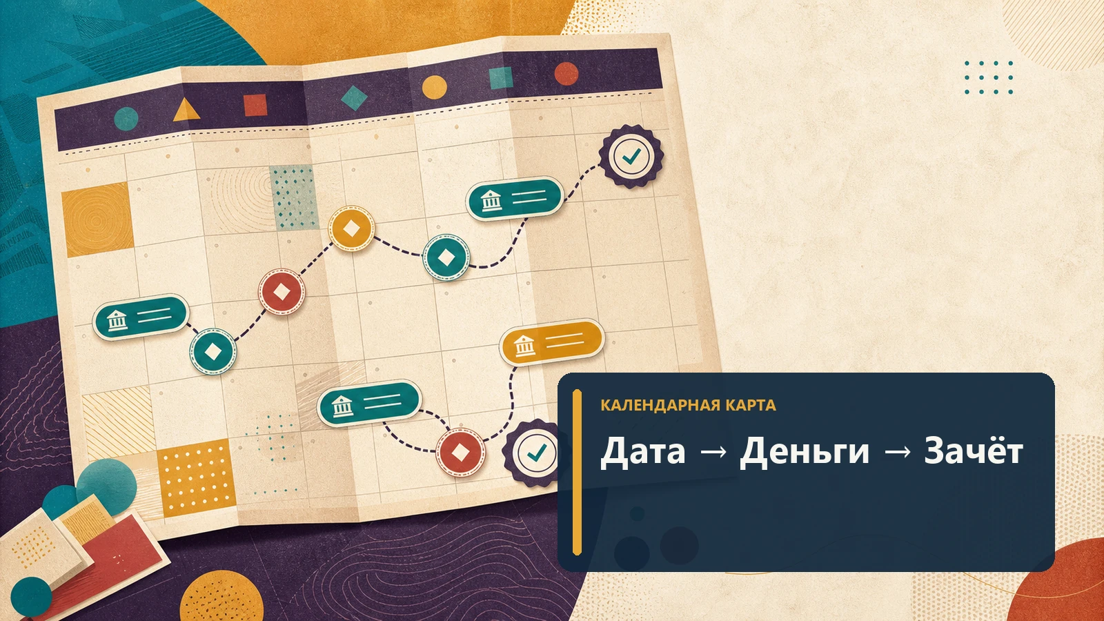 Календарная карта договора с платежными контрольными точками без людей