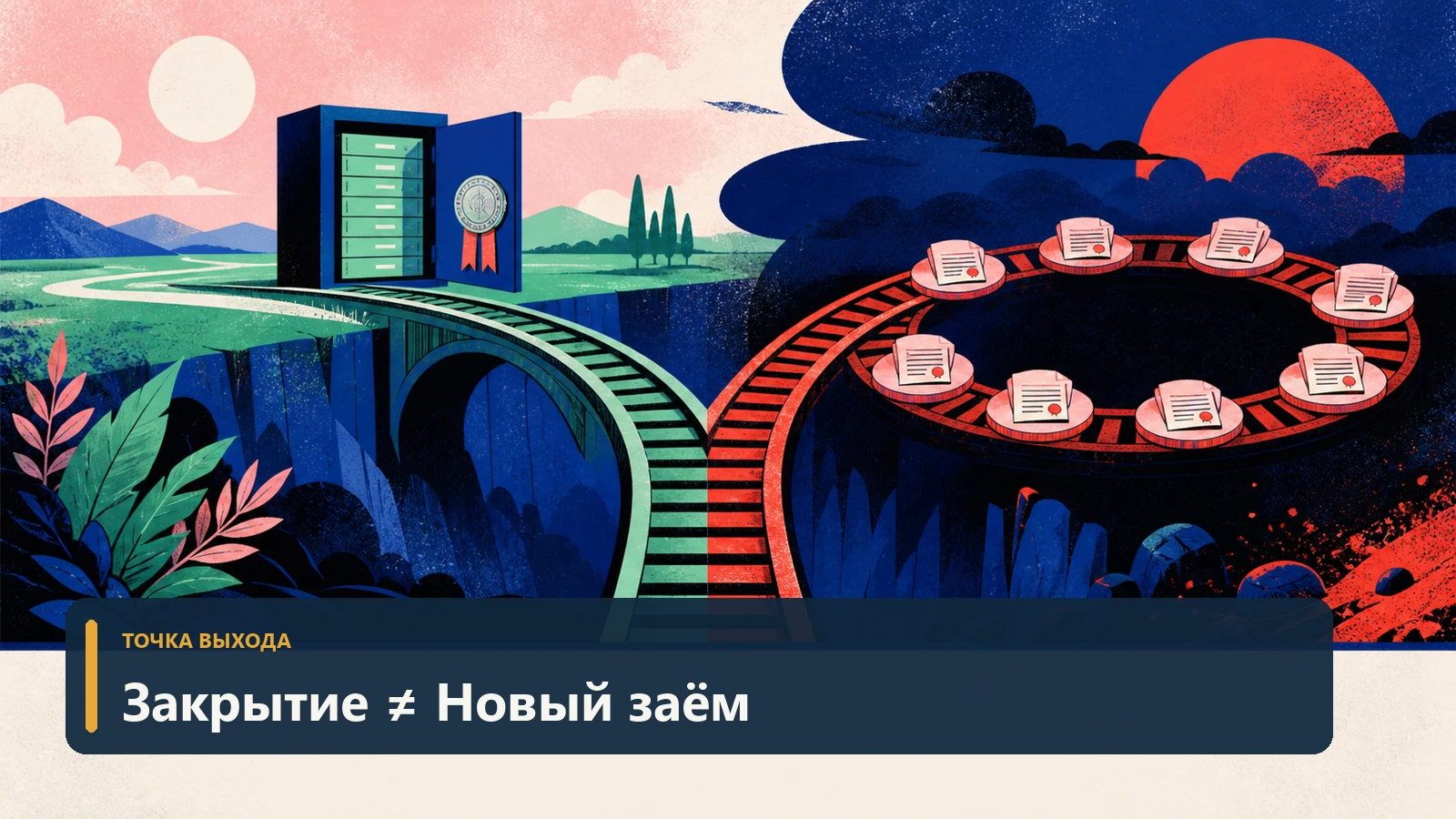 Развилка между закрытием займа и циклом повторных договоров без людей
